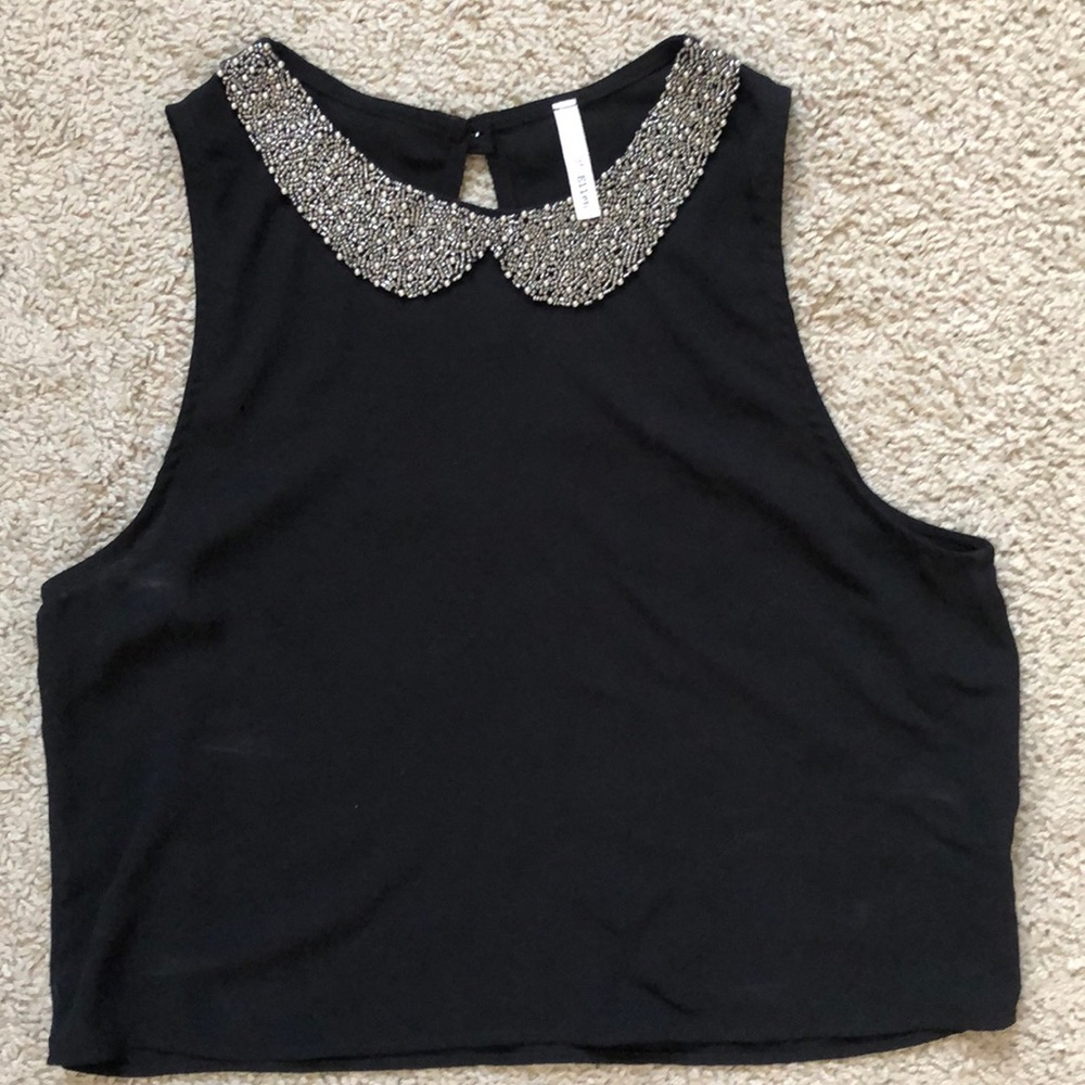 A+ Ellen Crop Top black